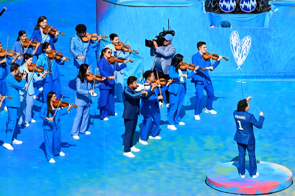 A New York-i filharmonikusok a foci-vb 2026-os halftime show-ján.