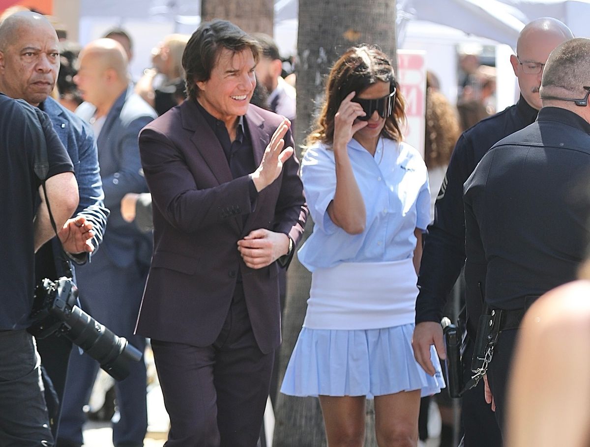 Los Angeles, CA  Tom Cruise and Elsina Khayrova were seen arriving at David Beckham's Hollywood Walk of Fame star ceremony in Los Angeles to celebrate the soccer legend's latest honor.       *UK Clients - Pictures Containing Children  Please Pixelate Face Prior To Publication*,Image: 1109737256, License: Rights-managed, Restrictions: , Model Release: no , Pictured: Tom cruise, Elsina Khayrova 
