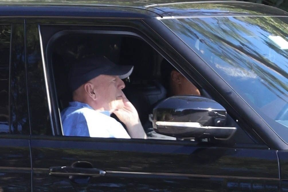 *EXCLUSIVE* Studio City, CA    Bruce Willis was spotted riding around Studio City for about an hour while relaxing in the front passenger seat as another person drove. After the drive, the pair returned to Bruce's home.       *UK Clients - Pictures Containing Children  Please Pixelate Face Prior To Publication*,Image: 1117548273, License: Rights-managed, Restrictions: , Model Release: no , Pictured: Bruce Willis 
