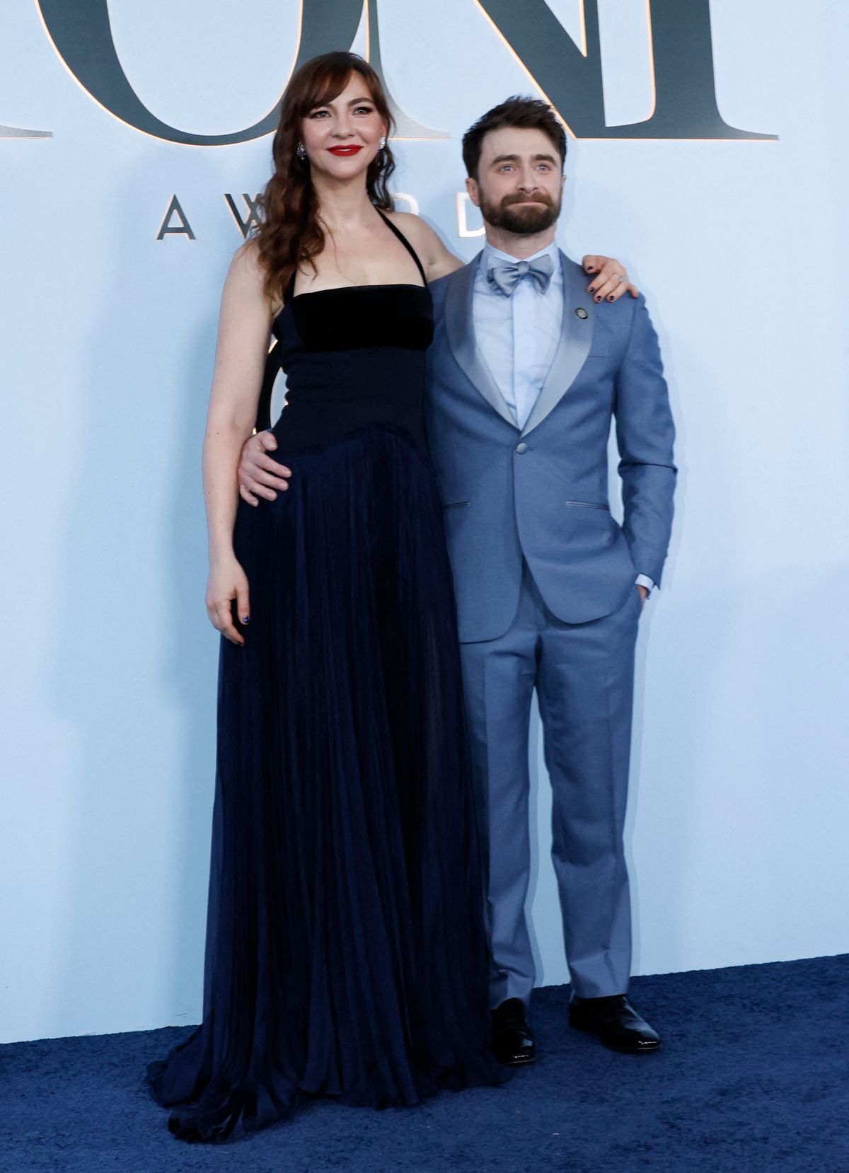 British actor Daniel Radcliffe and partner US actress Erin Darke attend the 79th Annual Tony Awards at Radio City Music Hall in New York on June 7, 2026. (Photo by kena betancur / AFP)