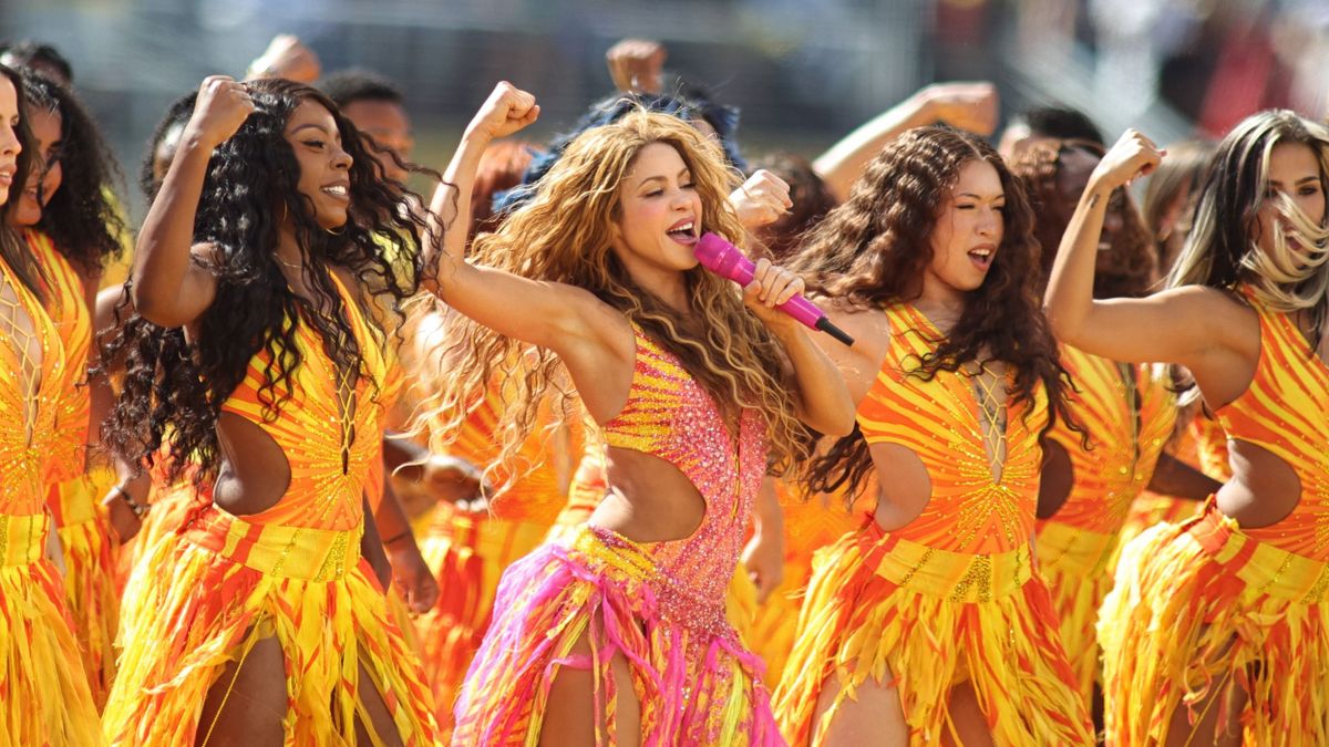 Shakira a foci-vb döntőjének halftime show-jában.