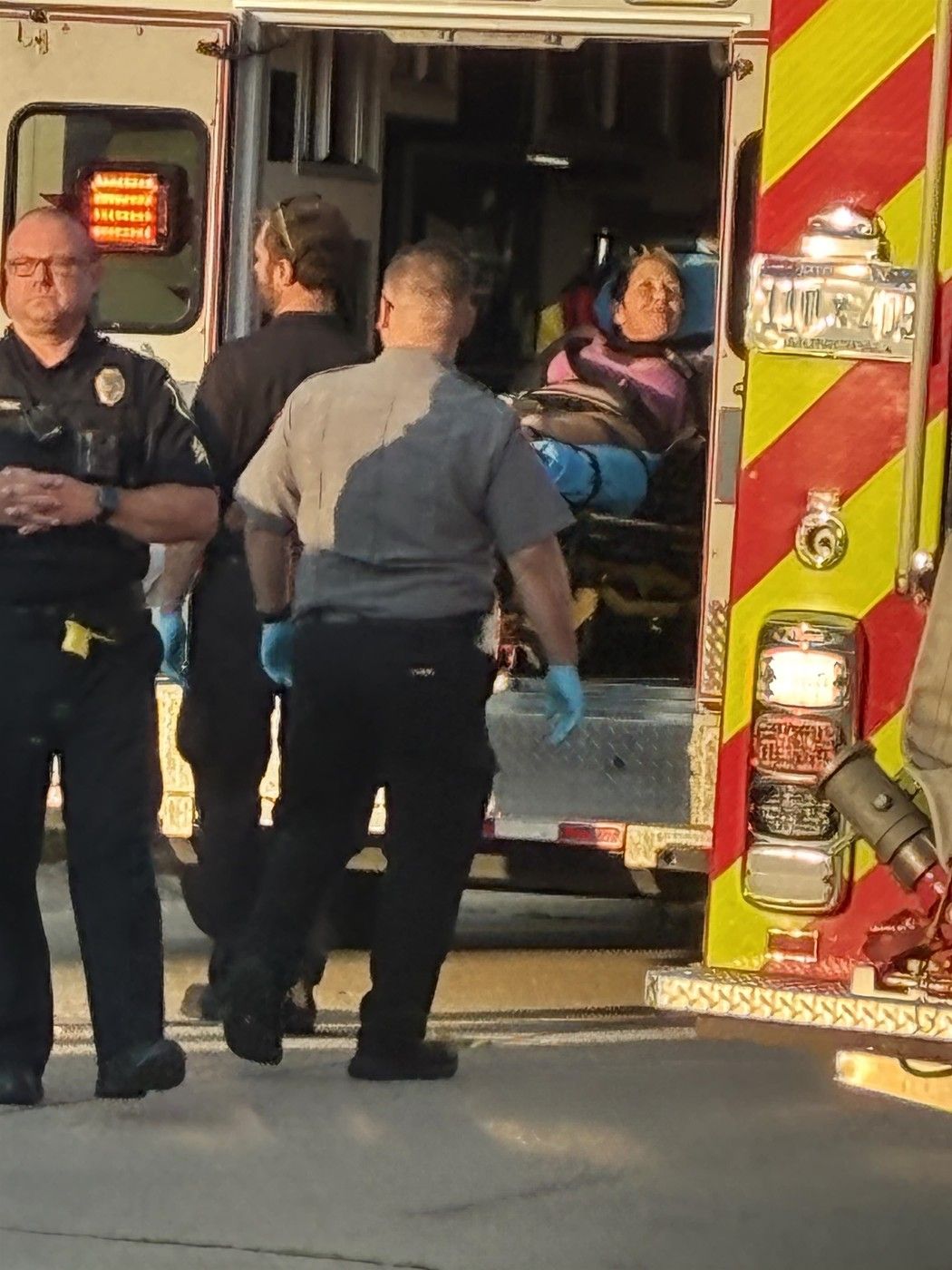 *PREMIUM-EXCLUSIVE* Chesterfield, UNITED KINGDOM **USA AND CANADA CLIENTS MUST CALL FOR RIGHTS** Eminem's ex-wife Kim Scott seems to be in trouble again ... this time, paramedics removed her from her Michigan home on a gurney after receiving an emergency call ... and we've got footage. TMZ obtained several photos and a video showing first responders wheeling Kim out of her house in Chesterfield on Saturday evening ... loading her into the back of an ambulance. According to a Chesterfield Fire/EMS report, the initial call came in around 8 PM for a person who was "Unconscious/Fainting." The report lists the incident type as "Hemorrhage/Laceration," and it also states EMS workers responded to a medical emergency along with the Chesterfield PD. After she was loaded into the ambulance, Kim was rushed to McLaren Macomb Hospital for treatment. Her current status and condition are unclear. The Chesterfield PD would only confirm officers responded to Kim's home. As we previously reported, Kim's had a rough time lately. She was arrested on suspicion of operating a vehicle while intoxicated in May after authorities say she crashed into a parked car in Chesterfield. Then, in June, the judge in her case issued temporary bench warrants for failure to show up to court hearings, but the warrants were later cleared. You may recall ... Kim and Eminem got hitched twice back in the day ... with both marriages ending in divorce. **MANDATORY,Image: 1116561392, License: Rights-managed, Restrictions: , Model Release: no , Pictured: Kim Scott