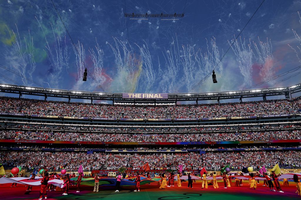 A New York-i MetLife stadium a FIFA világbajnokság döntőjének félidejében.