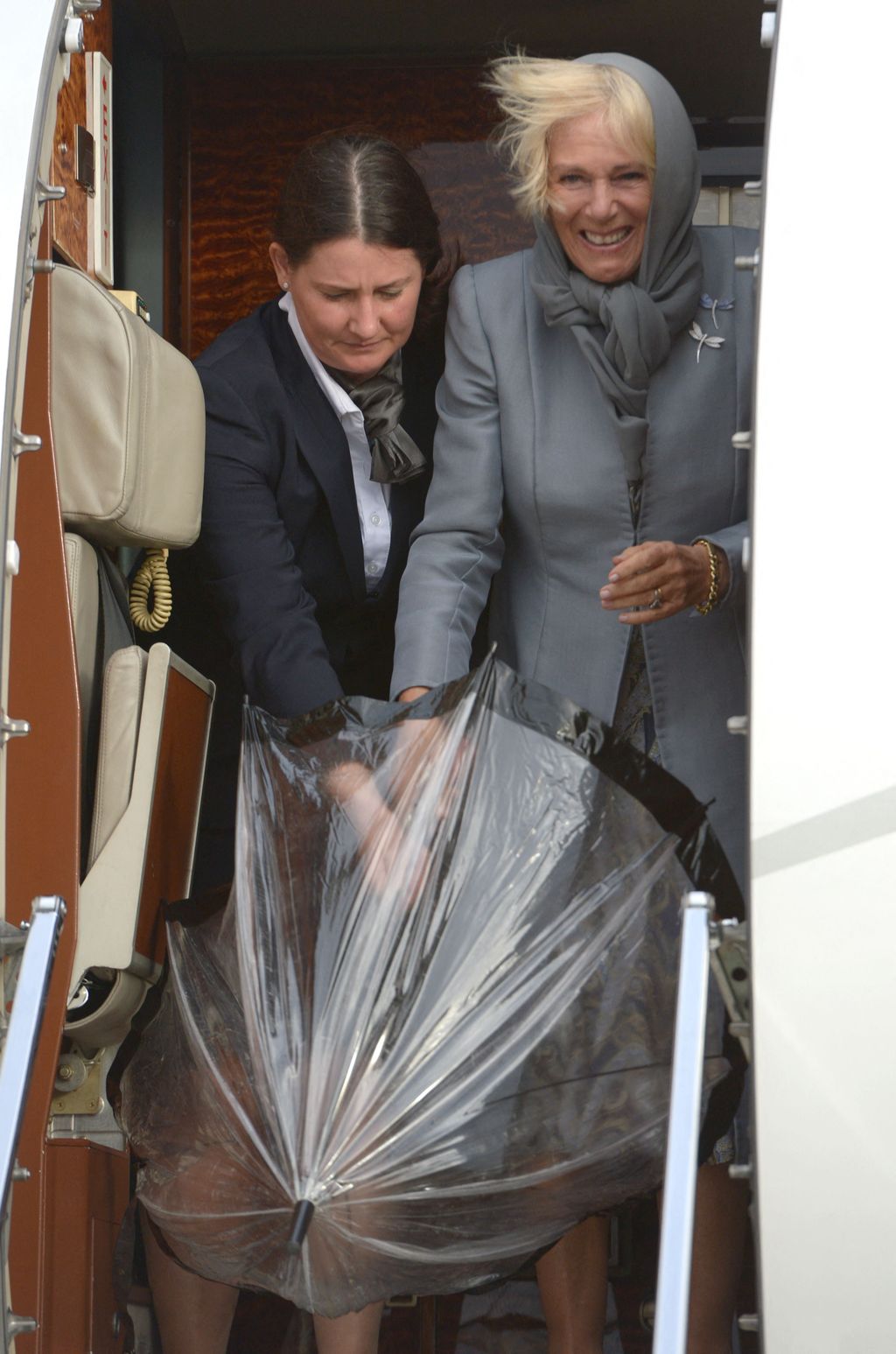 Kamilla királnyé 2015-ben Máltán a repülőtéren.