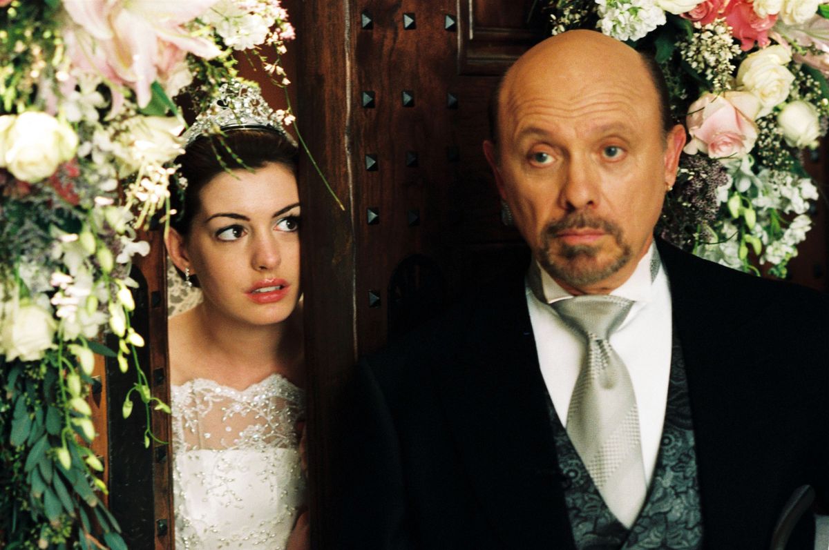 Aug 07, 2004; Los Angeles, CA, USA; ANNE HATHAWAY and HECTOR ELIZONDO star as Mia Thermopolis and Joe in the romantic family comedy 'The Princess Diaries: Royal Engagement' directed by Garry Marshall.