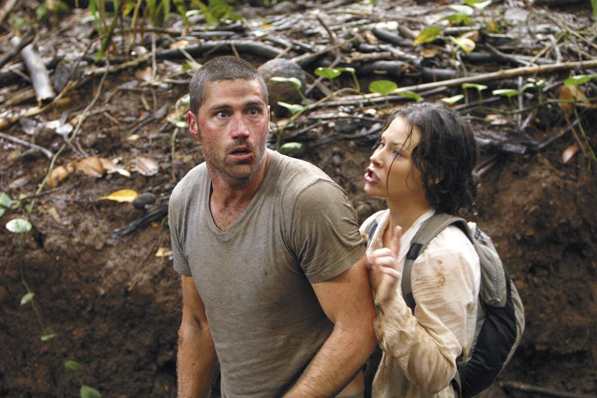 Matthew Fox és Evangeline Lilly Jack Shephard és Kate Austen szerepében a Lost – Eltűntek című sorozatban.