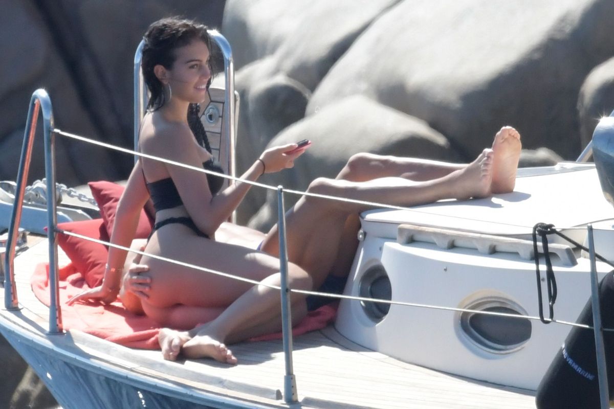 Cristiano Ronaldo and Georgina Rodriguez sharing PDA on a yacht, during a getaway in Sardinia with son Cristiano jr.
03 Sep 2018
Pictured: Cristiano Ronaldo, Georgina Rodriguez.
Photo credit: MEGA
TheMegaAgency.com
+1 888 505 6342 September 3, 2018