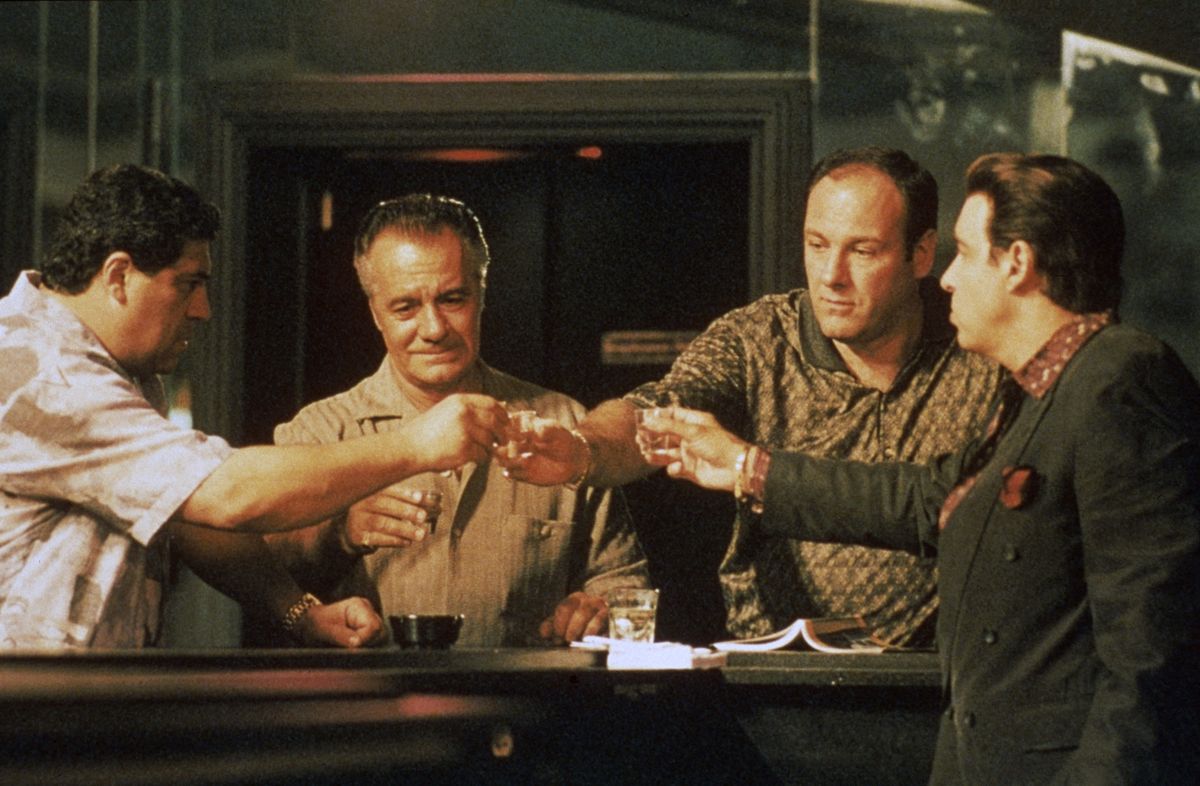 The Sopranos
TV-Series 1999-2007 USA
2000 Season 2
Created by David Chase
Vincent Pastore, Tony Sirico, James Gandolfini, Steve Van Zandt
Restricted to editorial use. See caption for more information about restrictions.
It is forbidden to reproduce the photograph out of context of the promotion of the film. It must be credited to the Film Company and/or the photographer assigned by or authorized by/allowed on the set by the Film Company. Restricted to Editorial Use. Photo12 does not grant publicity rights of the persons represented. (Photo by 7e Art/HBO / Photo12 via AFP)