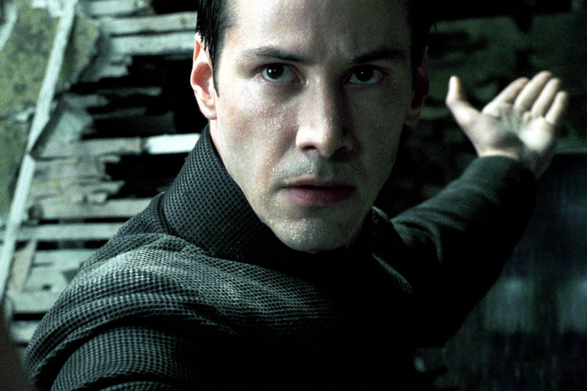 Keanu Reeves a Mátrixban.