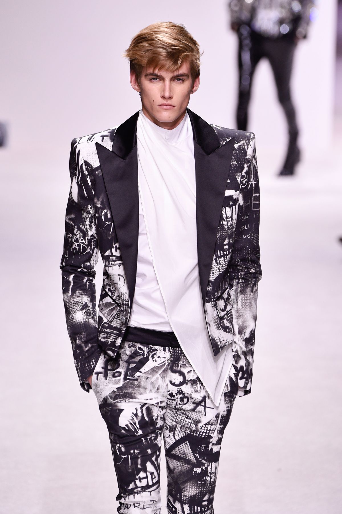 Model Presley Gerber walks the runway during the Balmain Homme Menswear Fall/Winter 2018-2019 show as part of Paris Fashion Week on January 20, 2018 in Paris, France. Photo by Alain Gil-Gonzalez/ABACAPRESS.COM January 23, 2018