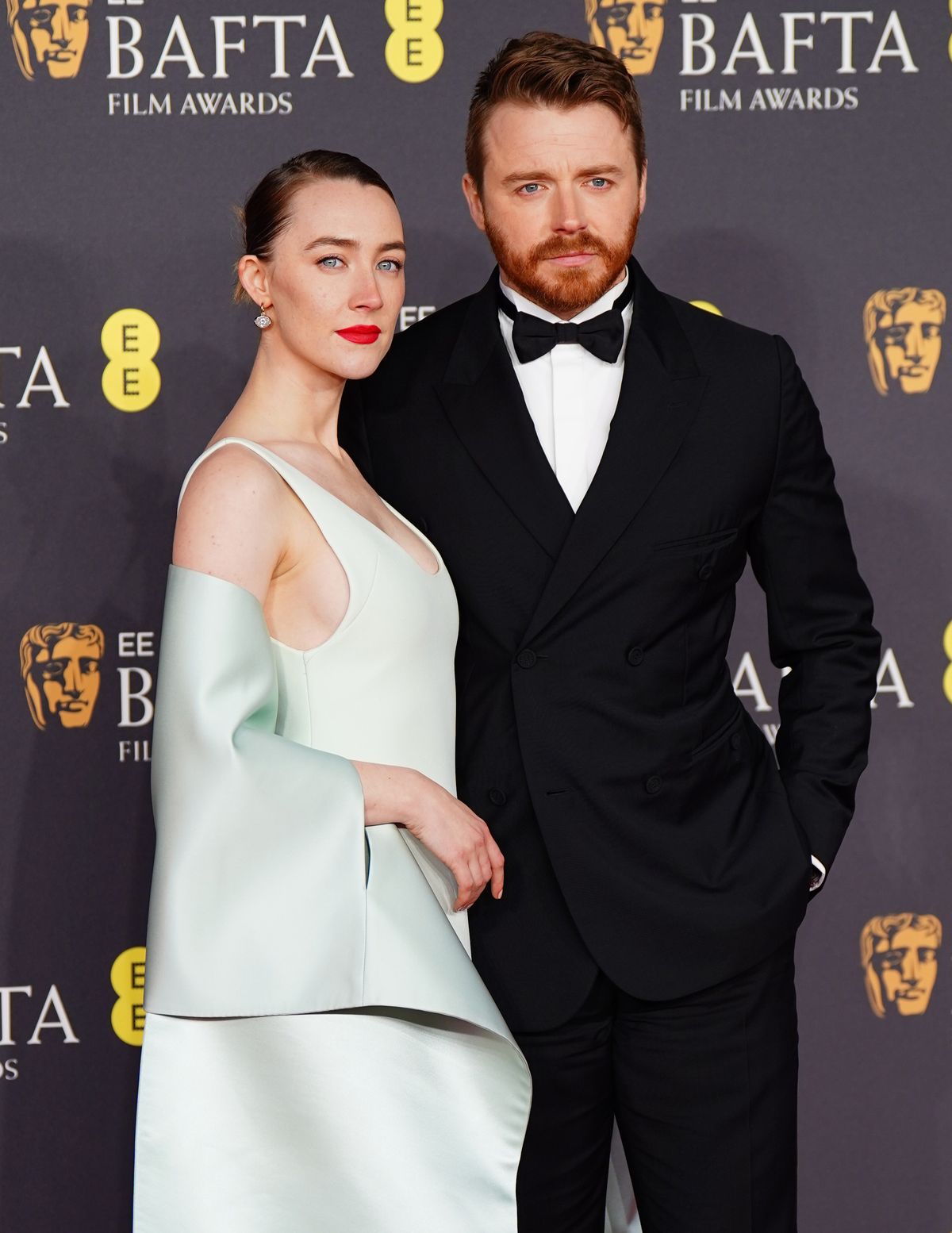 Saoirse Ronan and Jack Lowden attending the EE Bafta Film Awards 2025, at the Royal Festival Hall, Southbank Centre, London. Picture date: Sunday February 16, 2025.