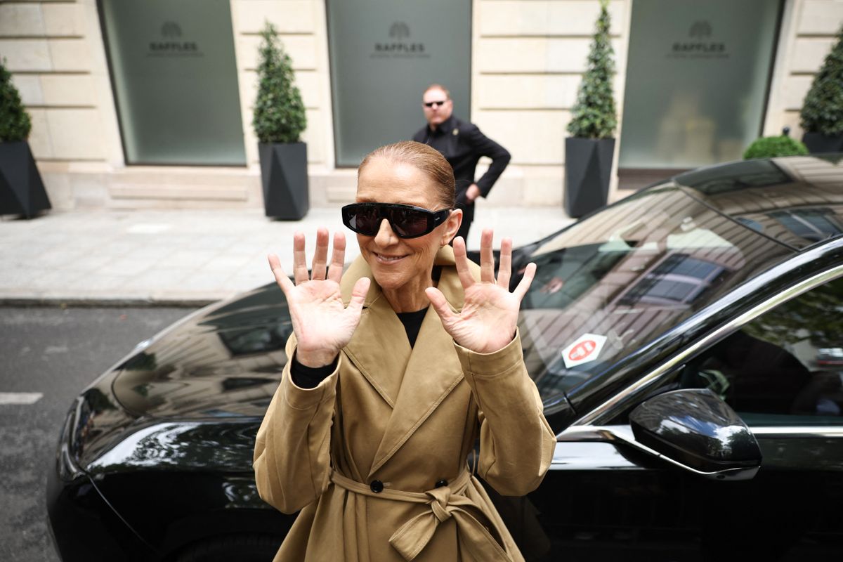Canadian singer Celine Dion arrives at Hotel Le Royal Monceau in Paris on August 28, 2026, ahead of her series of concerts in the French capital. Celine Dion, 58, announced in late March, in a video and a message projected onto the Eiffel Tower, her return to the stage, in Paris, after six years away from the public, between the pandemic and persistent health problems. She has suffered since 2022 from stiff person syndrome, a rare and incurable neurological condition. (Photo by SIMON WOHLFAHRT / AFP)