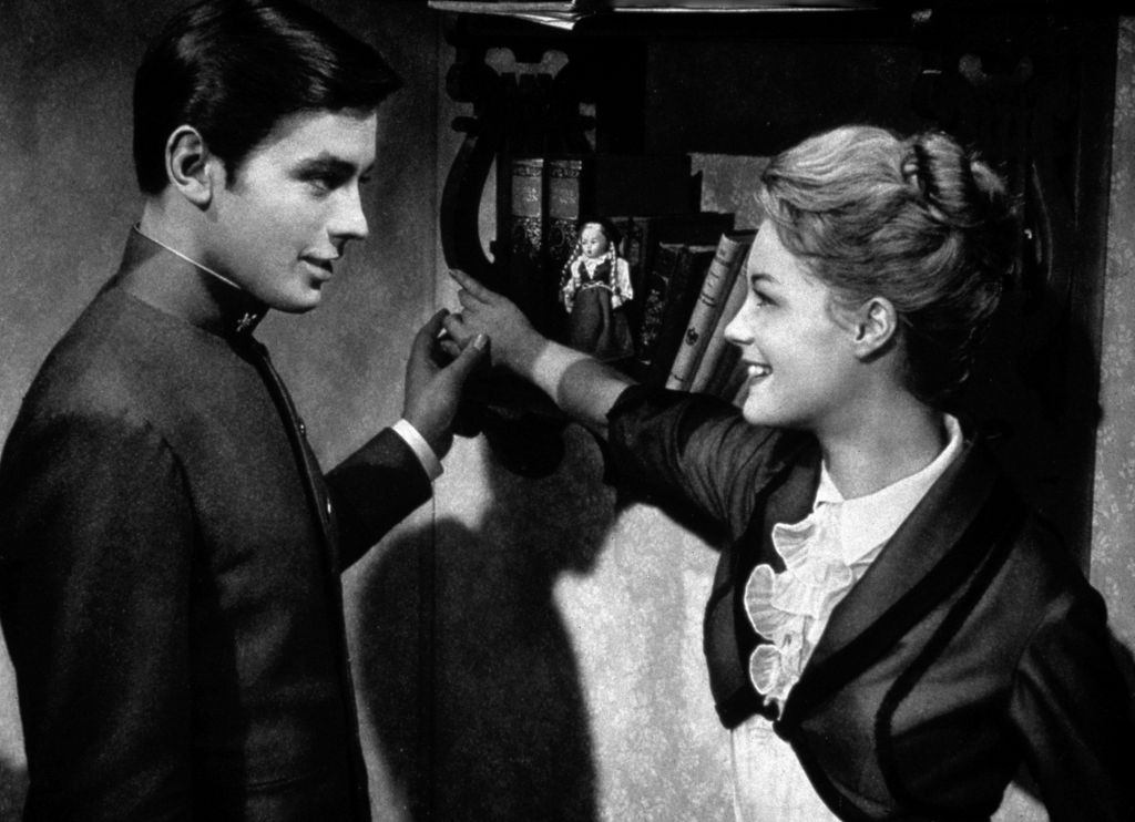 Romy Schneider Alain Delonnal a „Christine” című film egyik jelenetében 1958-ban.