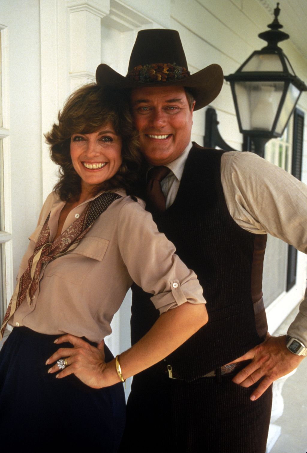 Larry Hagman és Linda Gray 1985. augusztus 19-én.