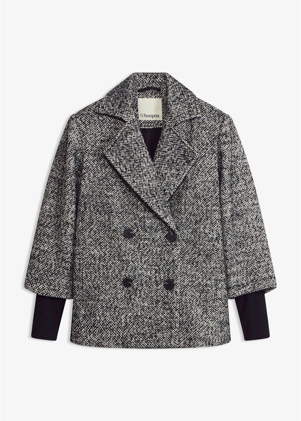Tengerészkabát tweed hatással - Bonprix 23.999 Ft