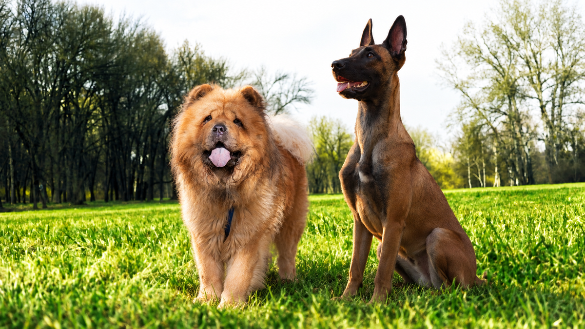 Csaucsau és malinois.