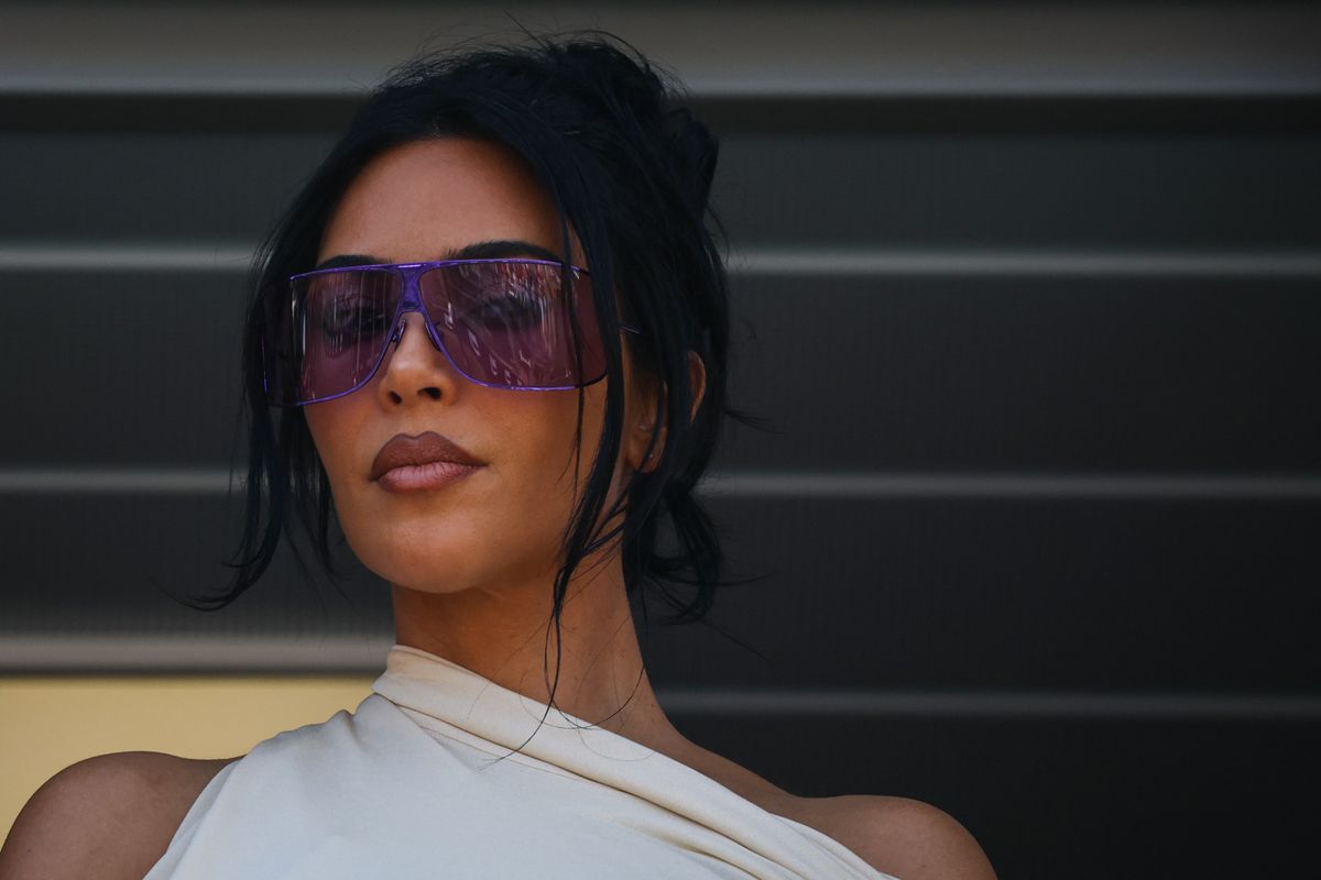 US reality TV personality Kim Kardashian watches the Monaco Formula 1 Grand Prix at the Monaco street circuit in Monaco, ahead of the, on June 7, 2026. (Photo by Yves Herman / POOL / AFP)