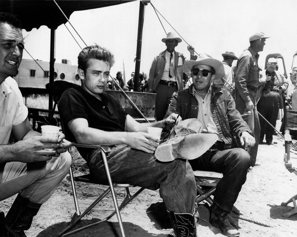 Giant
Year: 1956 USA
Director: George Stevens
James Dean
On the set
.
It is forbidden to reproduce the photograph out of context of the promotion of the film. It must be credited to the Film Company and/or the photographer assigned by or authorized by/allowed on the set by the Film Company. Restricted to Editorial Use. Photo12 does not grant publicity rights of the persons represented. (Photo by WARNER BROS / Photo12 via AFP)