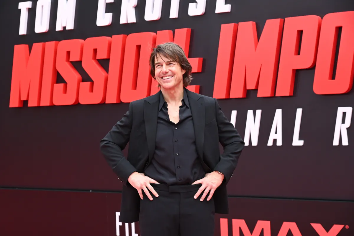 Filmes bukások 2025-ből: Tom Cruise a Mission: Impossible legújabb részének bemutatóján.