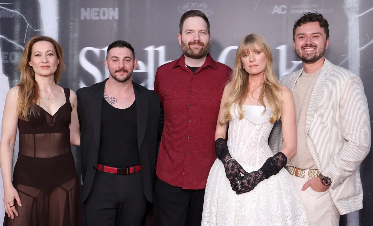 Chris Stuckmann, Anthony Baldasare, Camille Sullivan, Eric Francis Melaragni, Sarah Durn At The 'Los Angeles Premiere Of Neon's "Shelby Oaks" At The Egyptian Theater In Hollywood CA, USA on September 29, 2025.,Image: 1041820467, License: Rights-managed, Restrictions: , Model Release: no