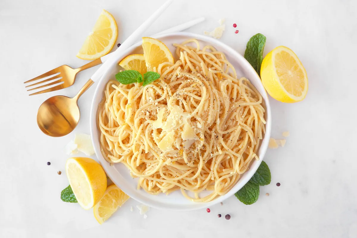 tejszínes citromos spagetti recept