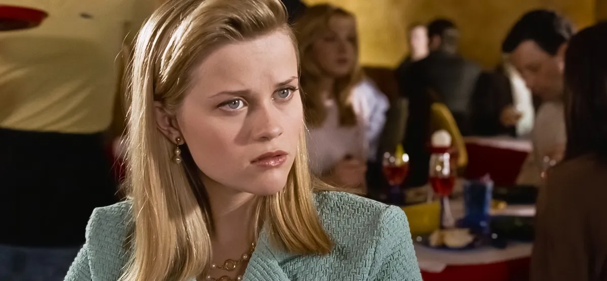 USA. Reese Witherspoon  in a scene from the Â©LionsGate Films movie: American Psycho (2000).
Plot: A wealthy New York City investment banking executive, Patrick Bateman, hides his alternate psychopathic ego from his co-workers and friends as he delves deeper into his violent, hedonistic fantasies. 
Ref:  LMK110-J6752-200820
Supplied by LMKMEDIA. Editorial Only.
Landmark Media is not the copyright owner of these Film or TV stills but provides a service only for recognised Media outlets. pictures@lmkmedia.com,Image: 554244345, License: Rights-managed, Restrictions: Supplied by Landmark Media. Editorial Only. Landmark Media is not the copyright owner of these Film or TV stills but provides a service only for recognised Media outlets. Per la presente foto non Ă¨ stata rilasciata liberatoria. Ai sensi di legge e come gi, Model Release: no