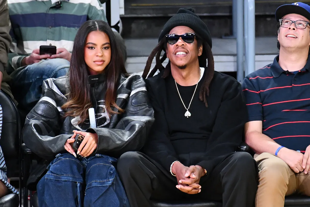Blue Ivy Carter, Beyoncé lánya, és az édesapja, Jay-Z