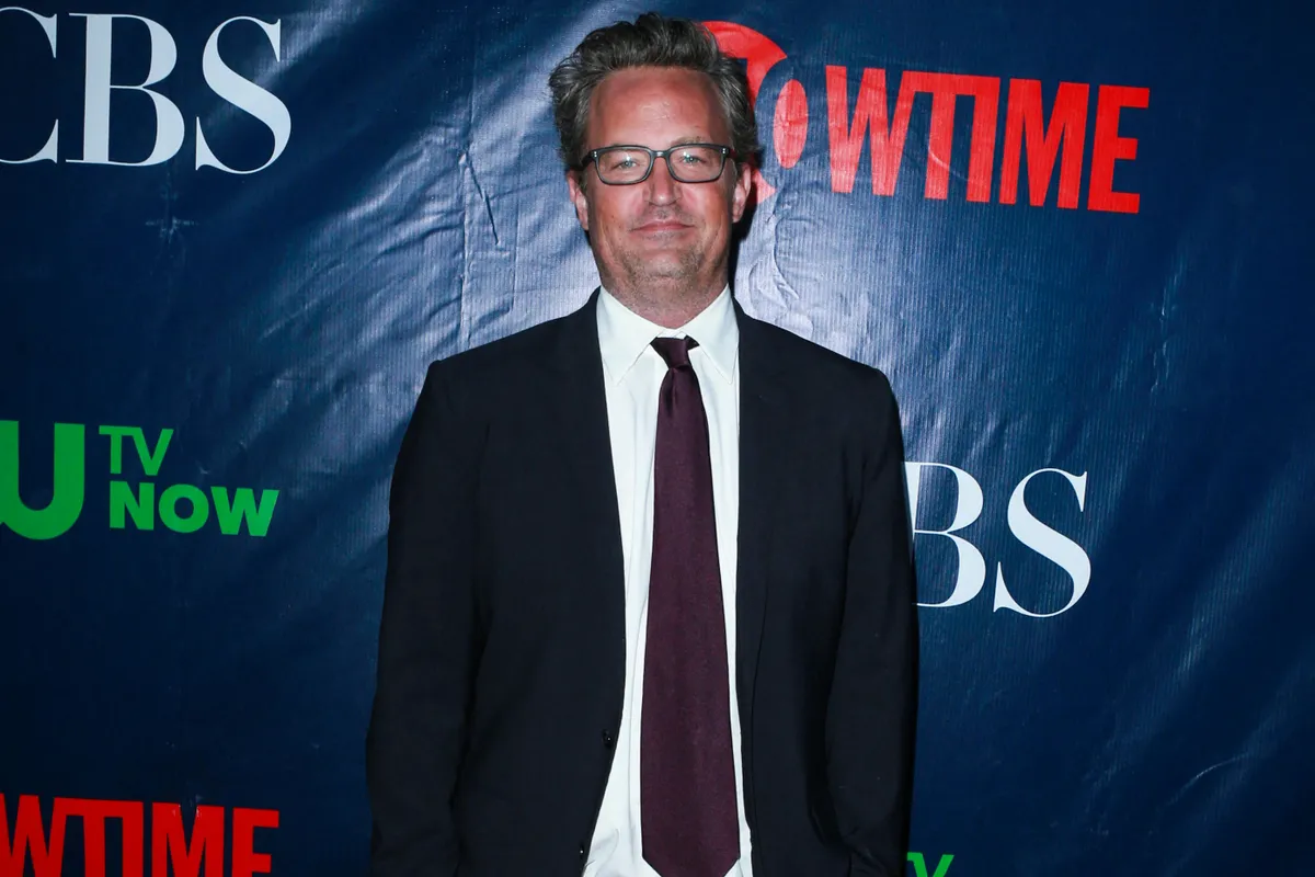 (FILE) Matthew Perry Dead At 54. Matthew Perry has died. He was 54. The actor, who was best known for playing Chandler Bing on 'Friends', was found dead at a Los Angeles-area home on Saturday, October 28, 2023. WEST HOLLYWOOD, LOS ANGELES, CALIFORNIA, USA - AUGUST 10: American-Canadian actor, comedian and producer Matthew Perry (Matthew Langford Perry) arrives at the CBS, CW And Showtime 2015 Summer TCA Party held at the Pacific Design Center on August 10, 2015 in West Hollywood, Los Angeles, California, United States. (Photo by David Acosta/Image Press Agency/NurPhoto) (Photo by Image Press Agency / NurPhoto / NurPhoto via AFP)