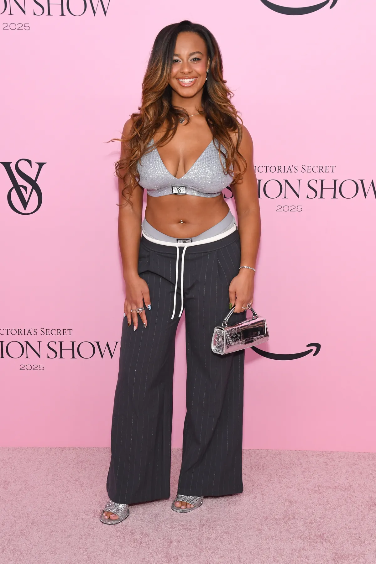 Nia Sioux at the 2025 Victoria's Secret Fashion Show held at Steiner Studios on October 15, 2025 in New York, New York. (Photo by Kristina Bumphrey/Variety via Getty Images)
