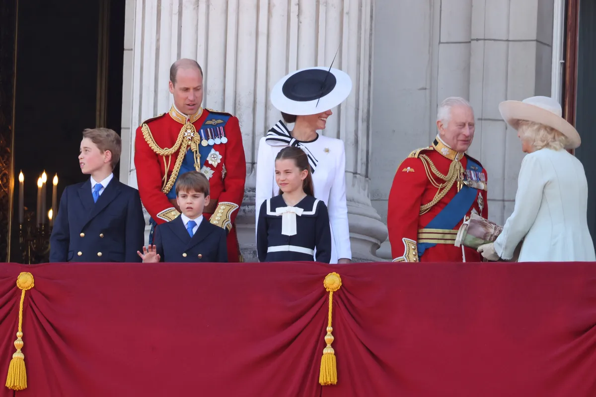 Trooping The Colour 2024, Katalin hercegné, Károly király, Kamilla, Vilmos, Lajos, György, Sarolta