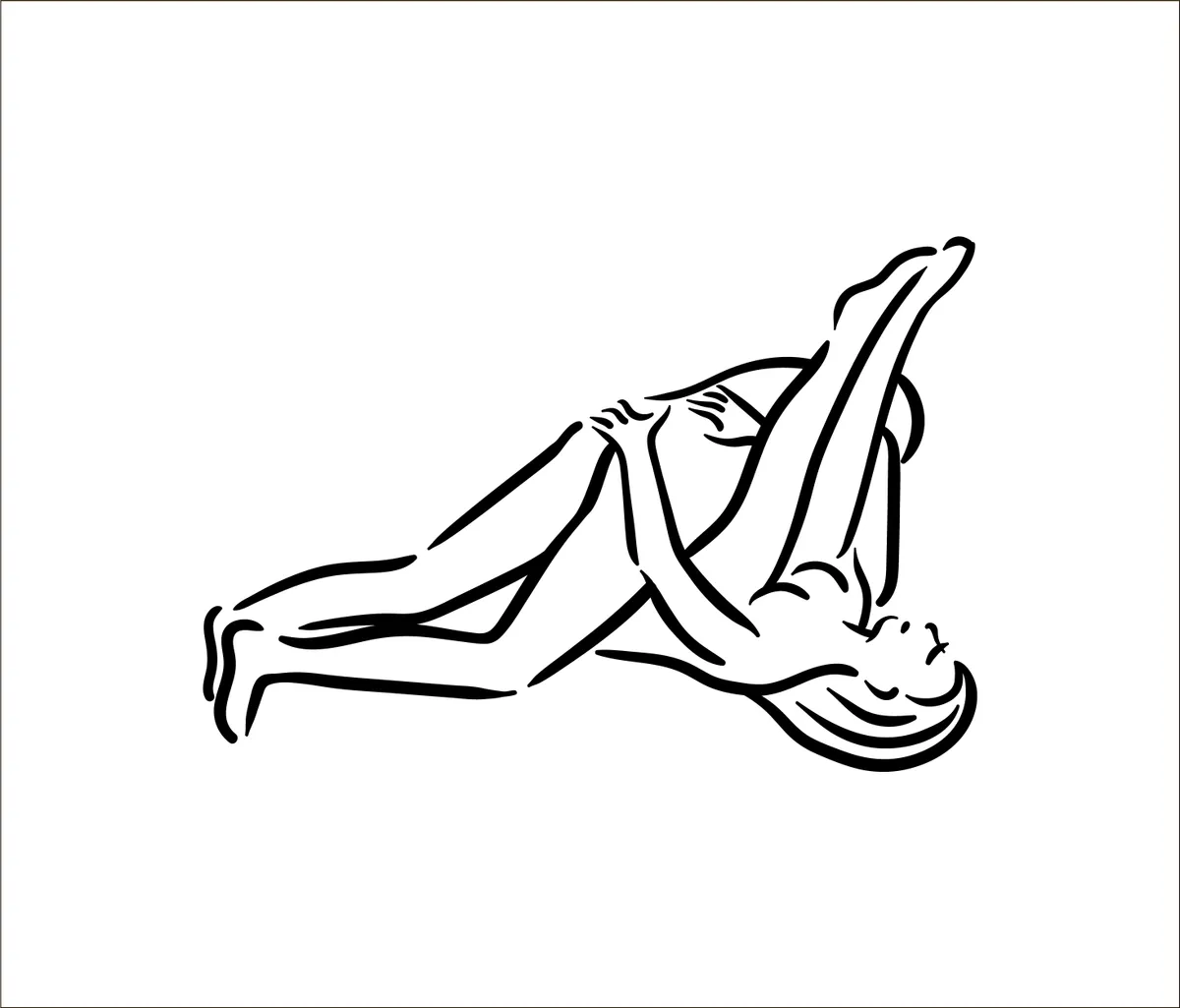 Kama sutra sexual pose. Sex poses illustration of man and woman on white background