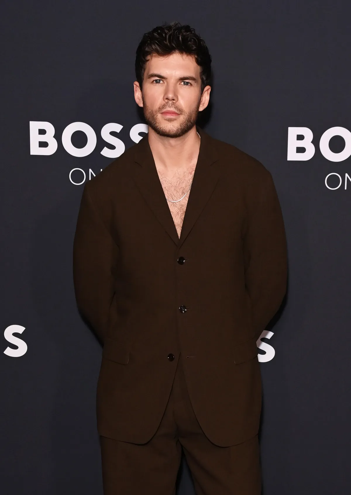 LONDON, ENGLAND - JANUARY 30: Luke Newton attends the BOSS One Premiere Party hosted by David Beckham at Lightroom on January 30, 2025 in London, England. (Photo by Alan Chapman/Dave Benett/Getty Images)