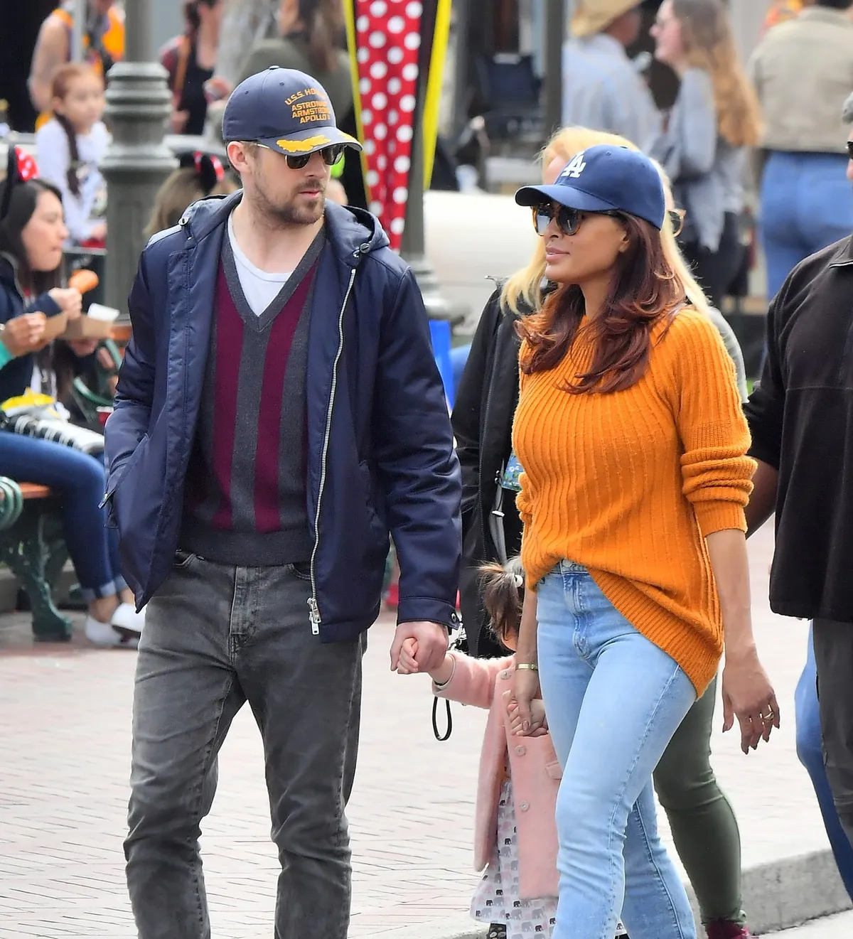 ** PREMIUM EXCLUSIVE RATES APPLY ** Eva Mendes celebrates her 45th birthday with her husband Ryan Gosling and two daughters at the happiest place on earth. Ryan and Eva looked thrilled to be enjoying their daughters' first visit to the theme park. they enjoyed many of the park's rides including the Jungle Cruise, Dumbo, The Tea Cups, Alice in Wonderland, and the Peter Pan Ride. They also took in a show at the Tiki Tiki Room and were lucky enough to enjoy dinner at Club 33, a very exclusive restaurant. The family also enjoyed some sweet treats including Churros and Corn on the Cobb.Ryan and Eva went pretty much under the radar most of the day, unnoticed by many of the park's guests. They were join by Eva's mother and other family members and one bodyguard and two VIP tour guides.***SPECIAL INSTRUCTIONS*** Please pixelate children's faces before publication.***.05 Mar 2019,Image: 417664708, License: Rights-managed, Restrictions: World Rights, Model Release: no, Pictured: Ryan Gosling and Eva Mendes