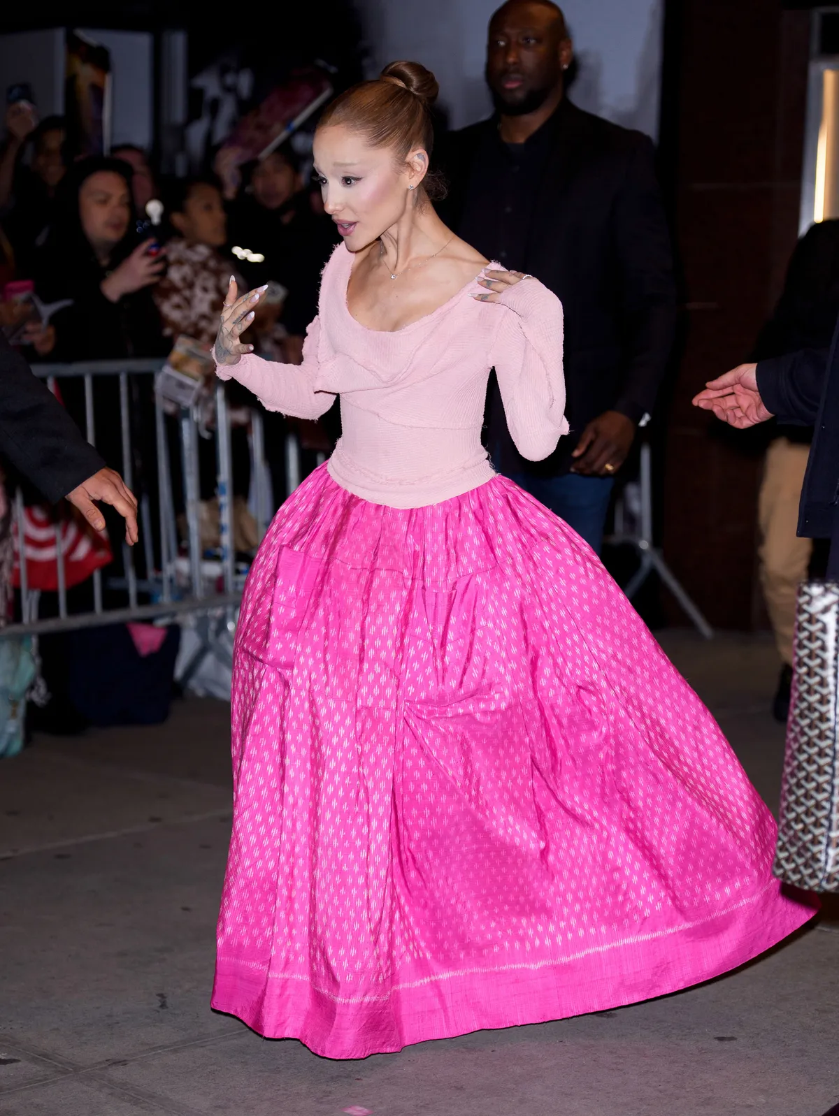 NEW YORK, NY - OCTOBER 27: Ariana Grande is seen on October 27, 2025 in New York City.  (Photo by XNY/Star Max/GC Images)