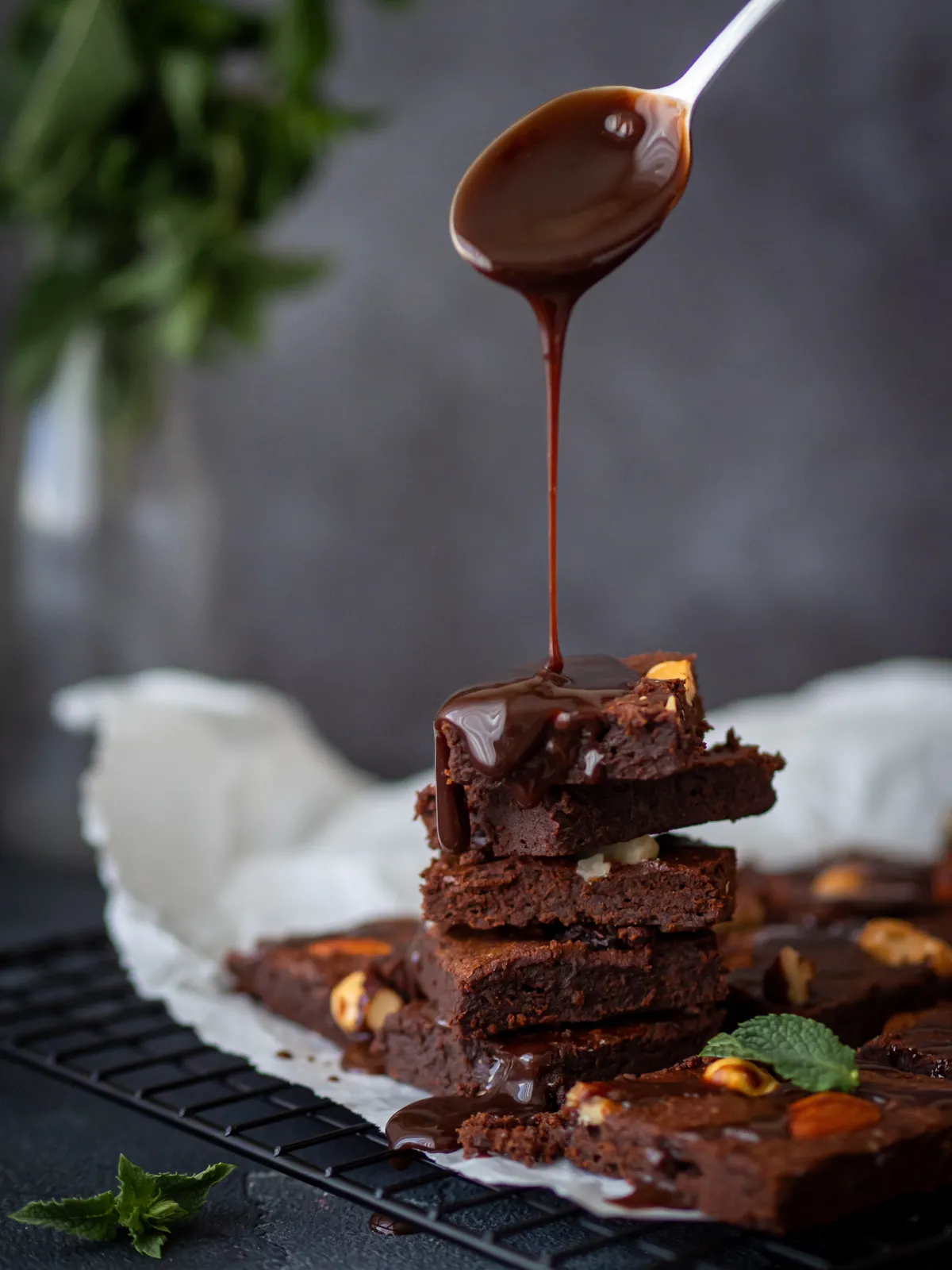 Csokis brownie recept alapján elkészült brownie
