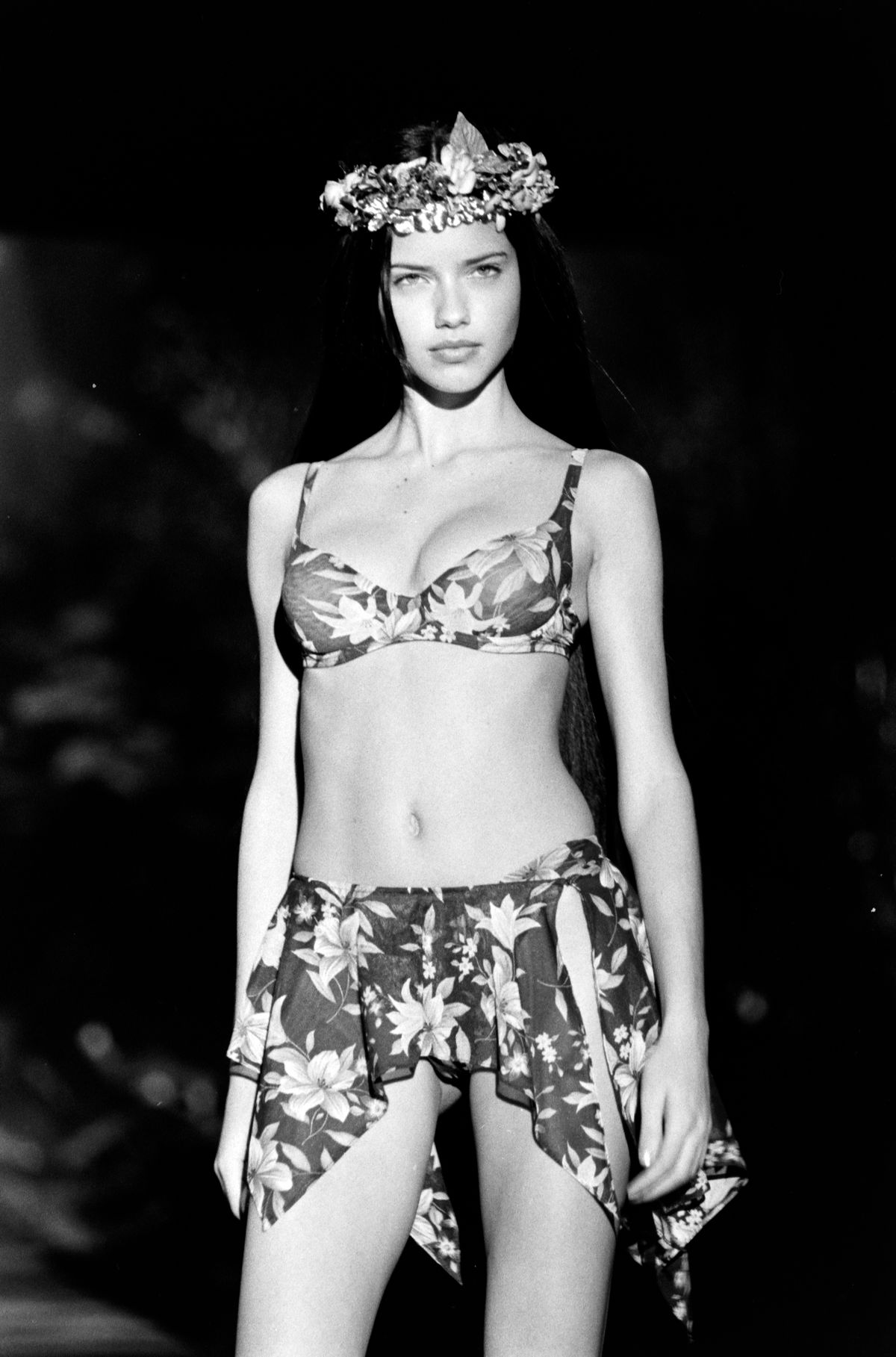 Adriana Lima displays lingerie during the fifth annual Victoria's Secret spring fashion show at Cipriani Wall Street in New York City on February 3, 1999. (Photo by Steve Eichner/Penske Media via Getty Images)