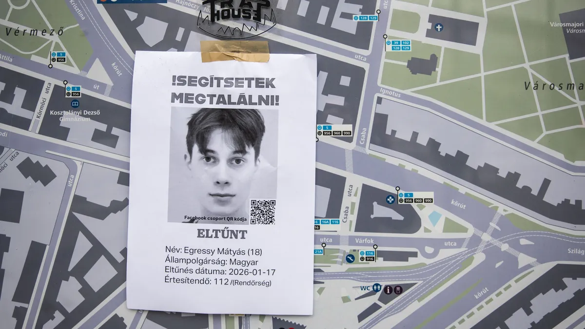 Az eltűnt Egressy Mátyást családja mellett egész Budapest kereste.