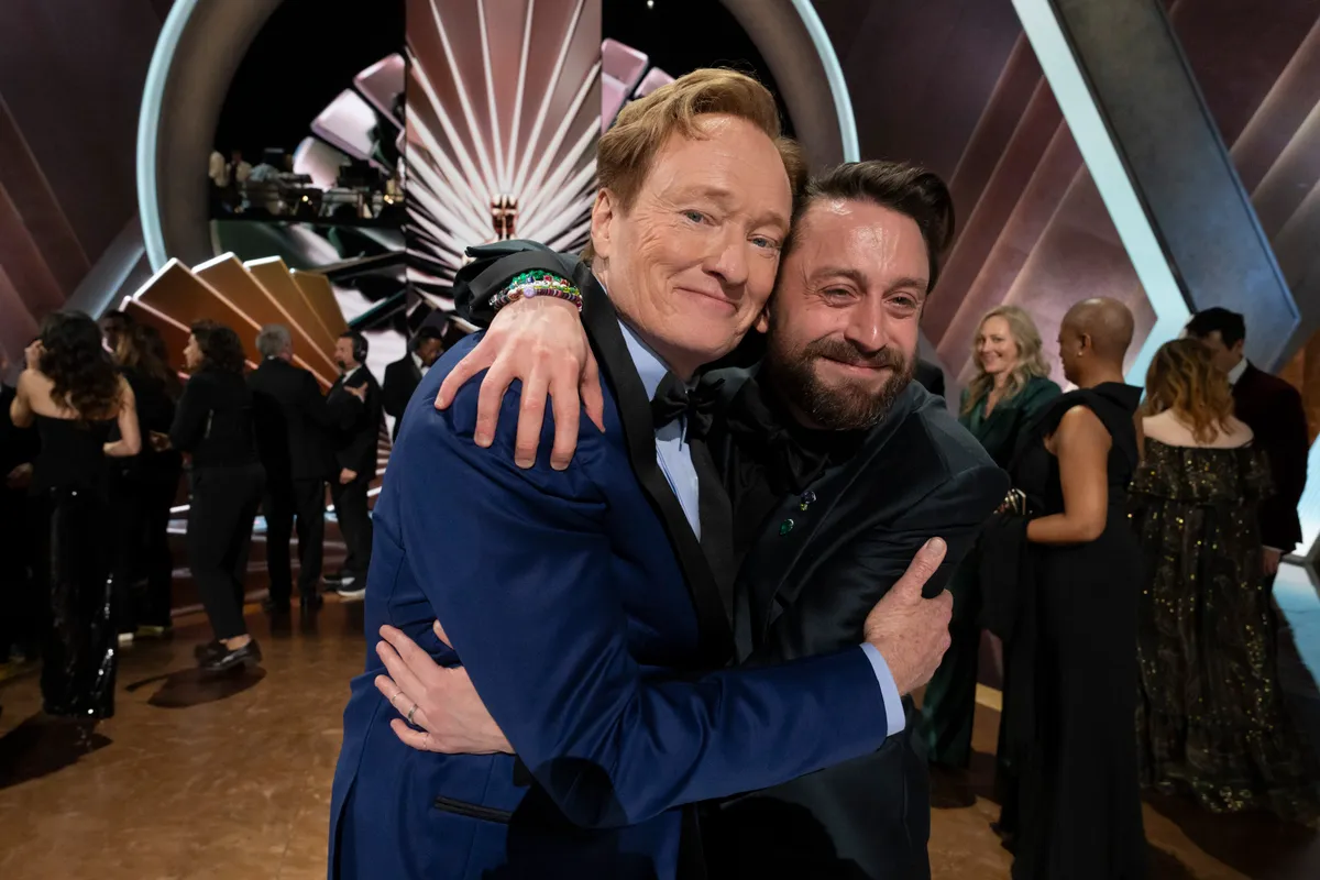 THE OSCARS® "The Oscars" will be held on Sunday, March 2, 2025, at the Dolby® Theatre at Ovation Hollywood and will air live on ABC, Hulu and broadcast outlets in more than 200 territories worldwide. (Disney/Eric McCandless)CONAN O'BRIEN, KIERAN CULKIN (Photo by Eric McCandless/Disney via Getty Images)