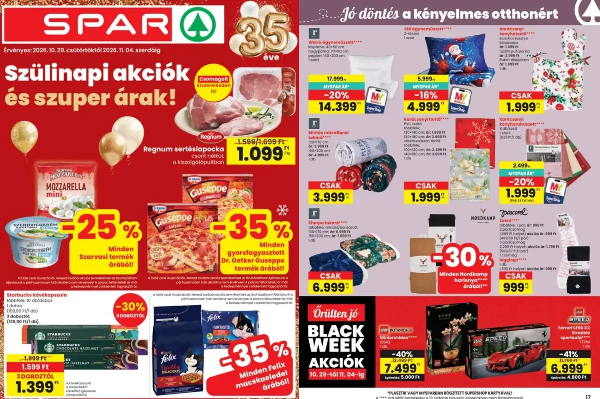 Csütörtöktől akár 40%-ot is spórolhatunk, ha betérünk valamelyik SPAR-üzletbe.