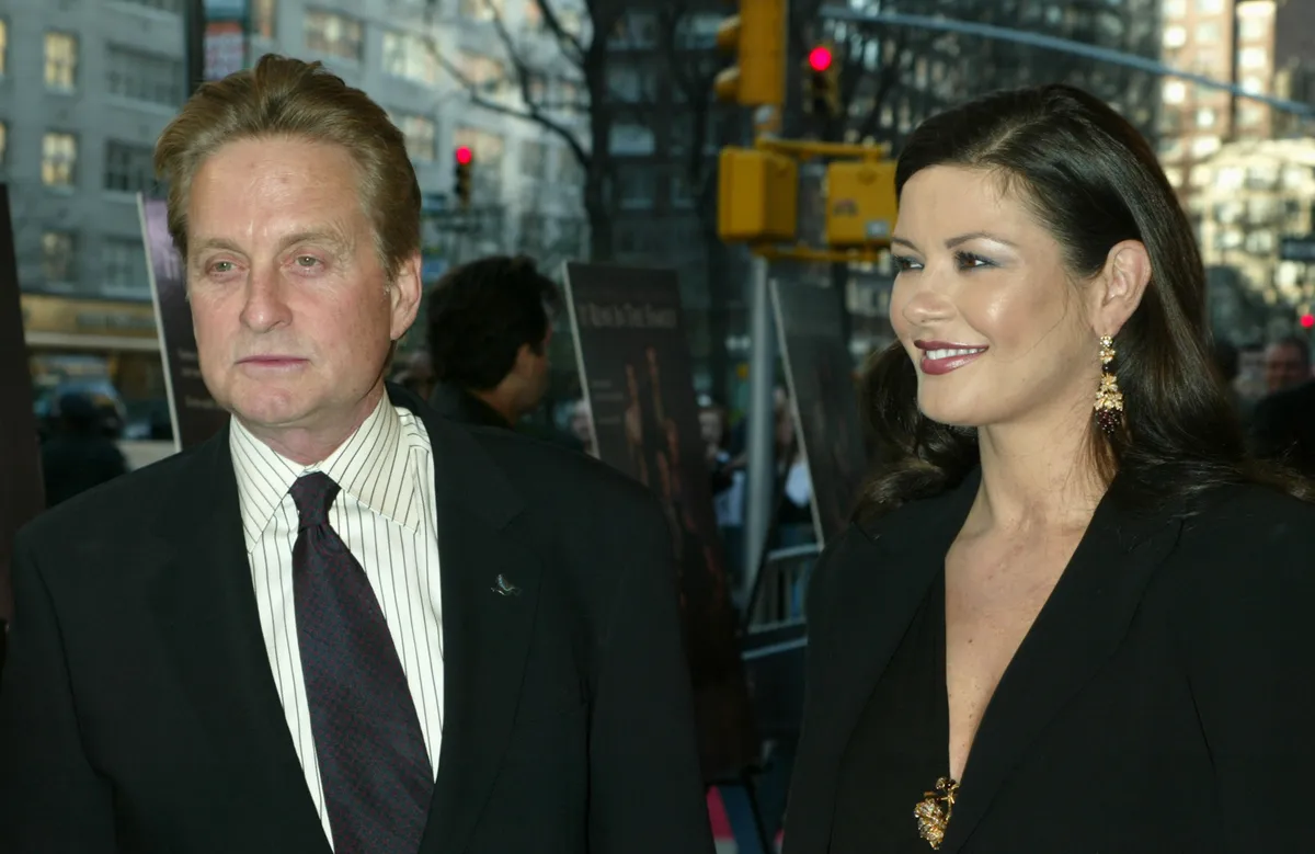 Michael Douglas and Catherine Zeta-Jones during It Runs in the Family New York Premiere - Outside Arrivals at Loews Lincoln Square in New York City, New York, United States. (Photo by Jim Spellman/WireImage)