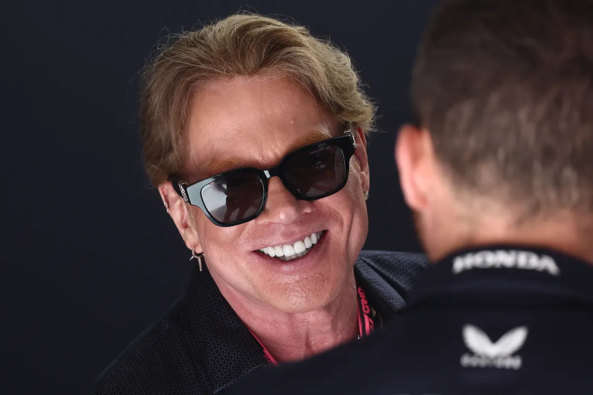 Axl Rose ahead of the Formula 1 Hungarian Grand Prix at Hungaroring in Budapest, Hungary on August 3, 2025. (Photo by Jakub Porzycki/NurPhoto) (Photo by Jakub Porzycki / NurPhoto via AFP)
