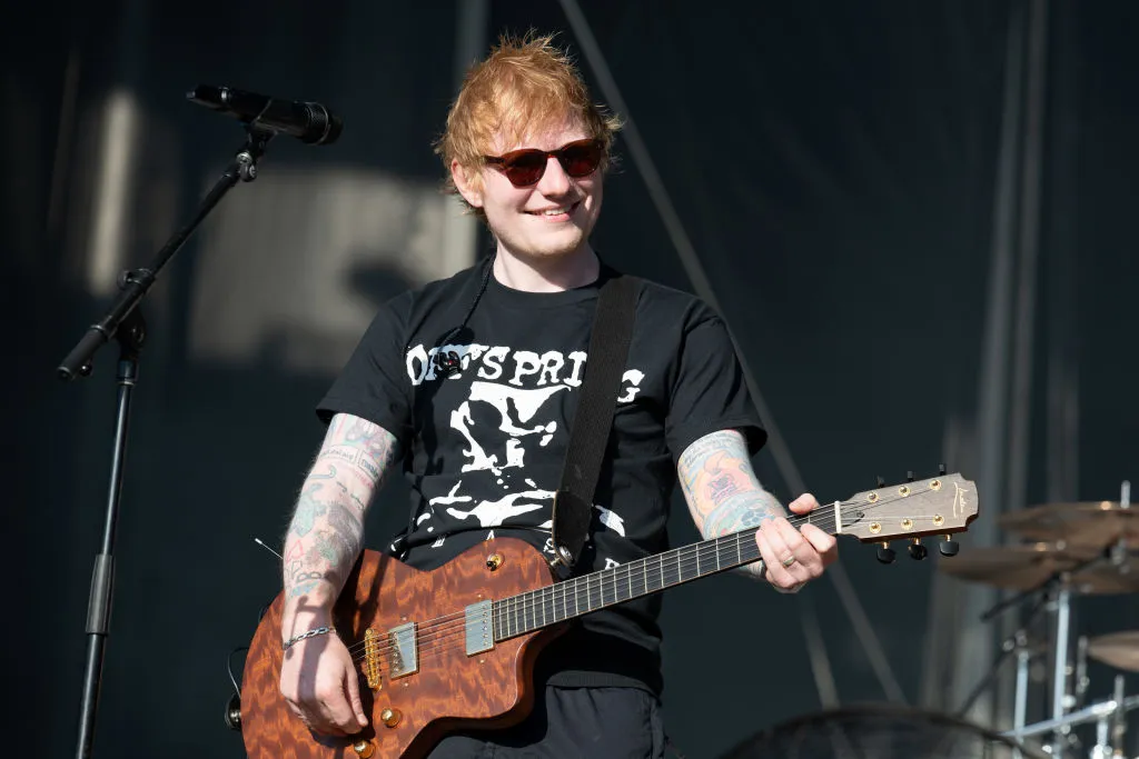 NAPA, CALIFORNIA - MAY 26: Ed Sheeran performs on day 3 of BottleRock Napa Valley at Napa Valley Expo on May 26, 2024 in Napa, California. (Photo by Dana Jacobs/FilmMagic)