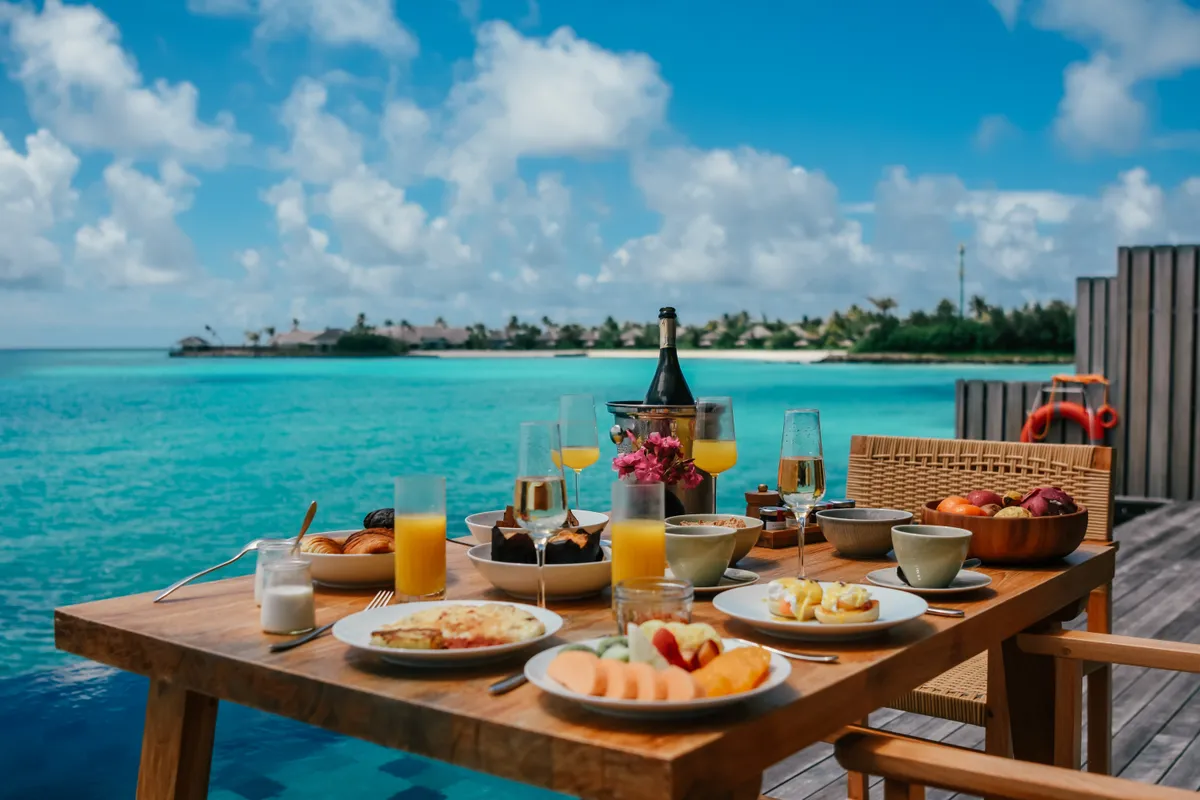 In villa breakfast in the Maldives