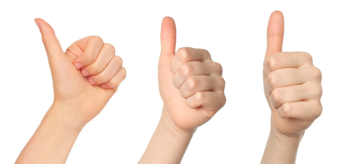 Set of Woman Hands with Like Gesture, isolated on a transparent background
