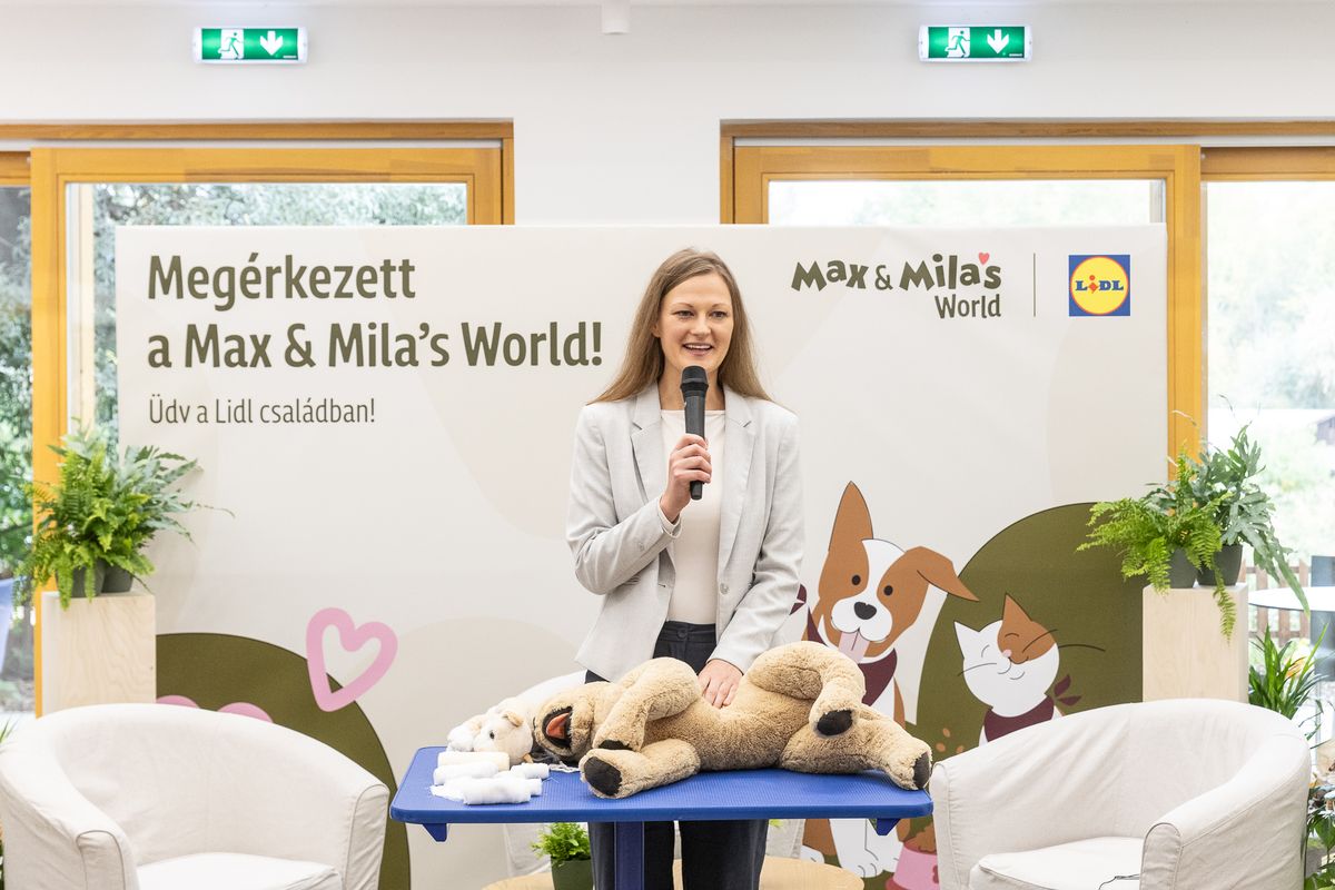 Dr. Piller Pálma állatorvos a Lidl sajtótájékoztatóján