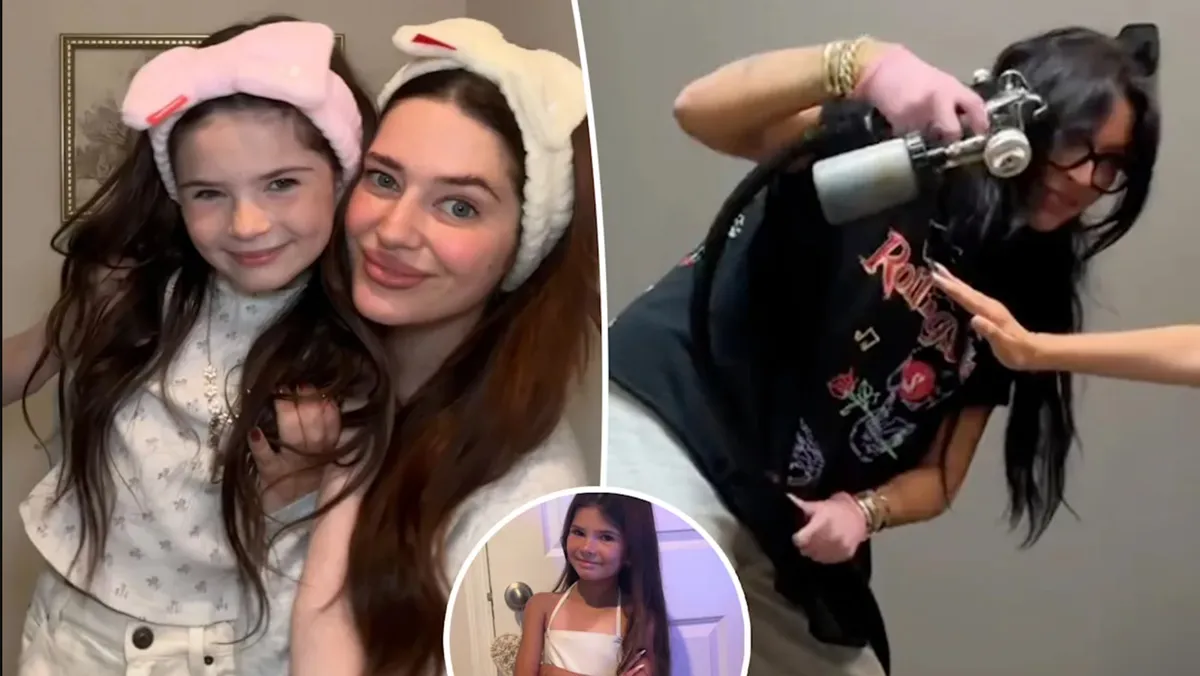 Noel LaPalomento influenszer és kislánya Giada.