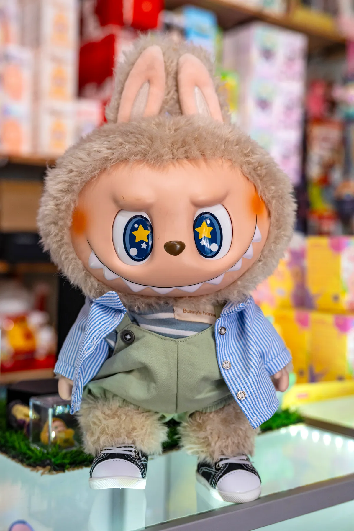Anaheim, CA - June 25: A large Labubu sits on the counter at The Labu'Tique Shop in Anaheim on Wednesday, June 25, 2025. Local and out-of-town customers come to shop for everything Labubu, including many outfits and accessories. (Photo by Mark Rightmire/MediaNews Group/Orange County Register via Getty Images)