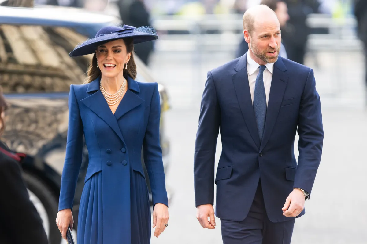 LONDON, ENGLAND - MARCH 09:  Catherine, Princess of Wales and Prince William, Prince of Wales attend the Commonwealth Day Service at Westminster Abbey on March 09, 2026 in London, England. (Photo by Samir Hussein/WireImage)