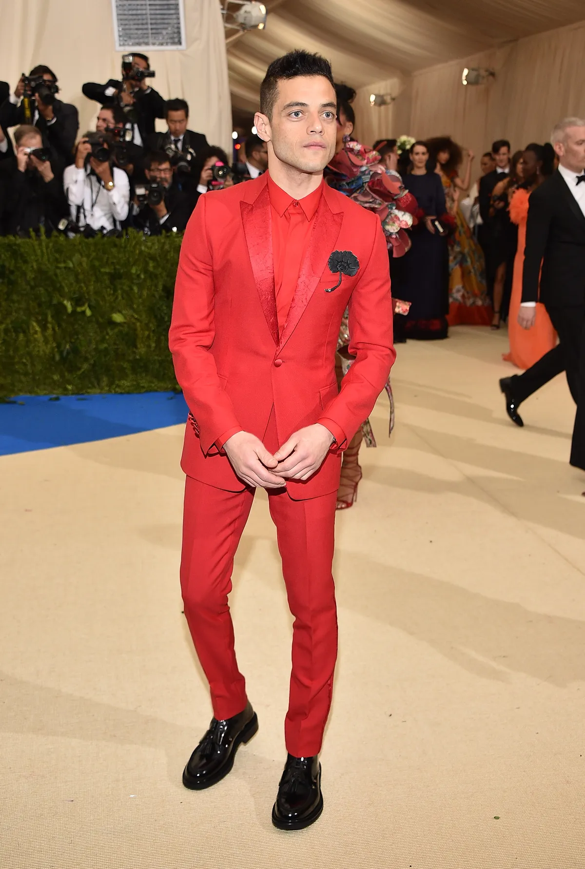 NEW YORK, NY - MAY 01: Rami Malek attends the "Rei Kawakubo/Comme des Garcons: Art Of The In-Between" Costume Institute Gala at Metropolitan Museum of Art on May 1, 2017 in New York City. (Photo by Kevin Mazur/WireImage)