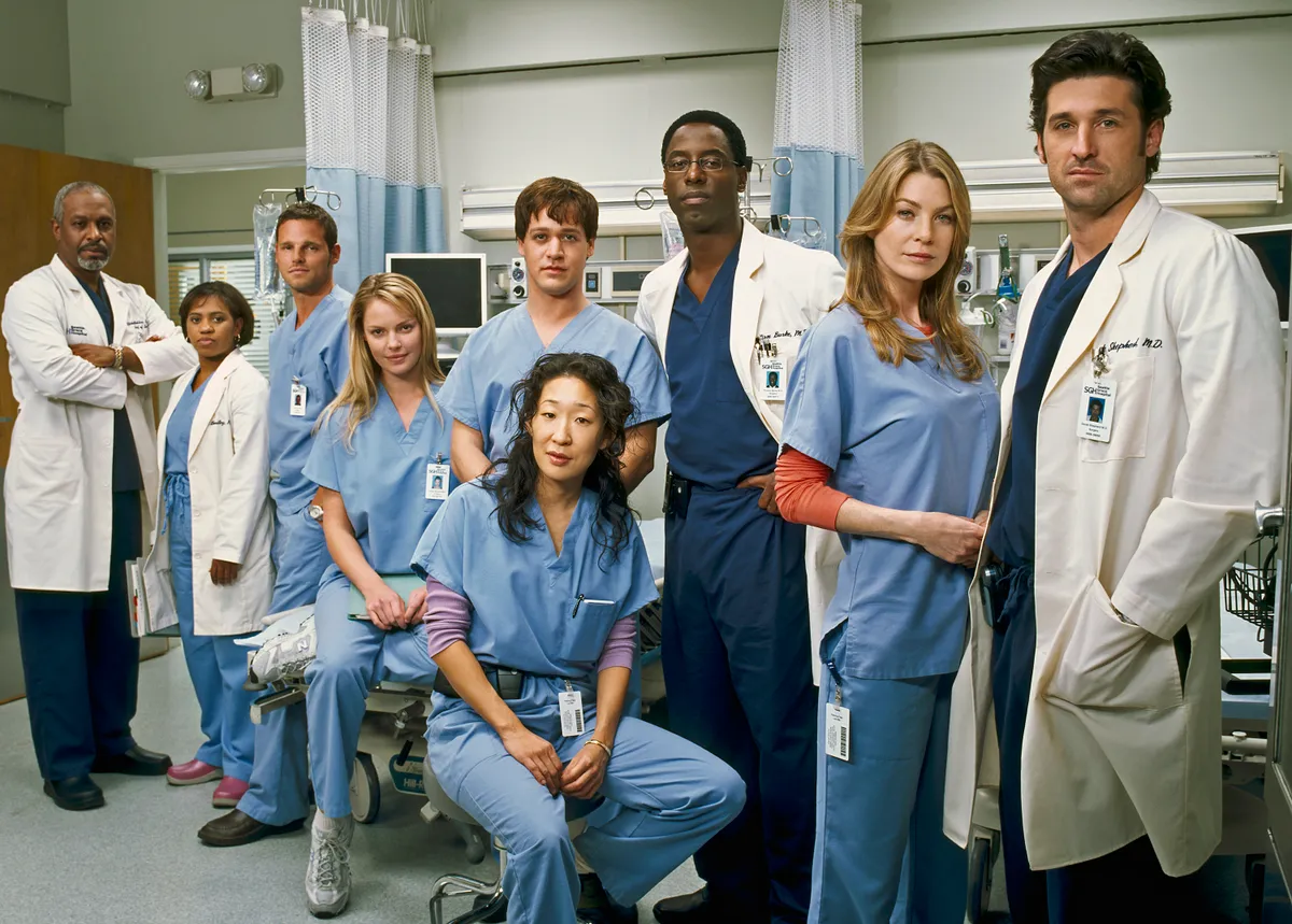 Feb 03, 2005; Los Angeles, CA, USA; Image from creator Shonda Rhimes' drama 'Grey's Anatomy' starring JAMES PICKENS, JR. as Richard Webber, CHANDRA WILSON as Miranda Bailey, JUSTIN CHAMBERS as Alex Karev, KATHERINE HEIGL as Isobel 'Izzie' Stevens, T.R. KNIGHT as George O'Malley, SANDRA OH as Cristina Yang, ISAIAH WASHINGTON as Preston Burke, ELLEN POMPEO as Meredith Grey, and PATRICK DEMPSEY as Derek Shepard. Mandatory Credit: Photo by Frank Ockenfels/Entertainment Pictures. (©) Copyright 2005 by Courtesy of ABC